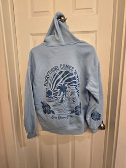 Pink Palm Puff Everything Comes in Waves Hoodie