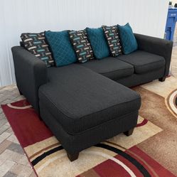 Small sectional sofa with reversible chaise longue. Delivery available for an additional cost. 