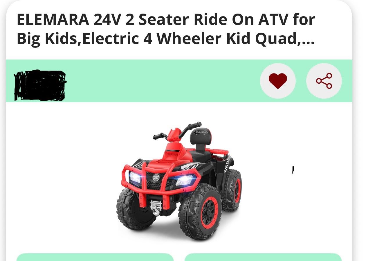 Big Kids Two Seater Quad