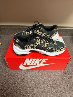 Nike AL8 Leopard Print Sneakers Women's Size 10 Black White Casual Shoes HV6175