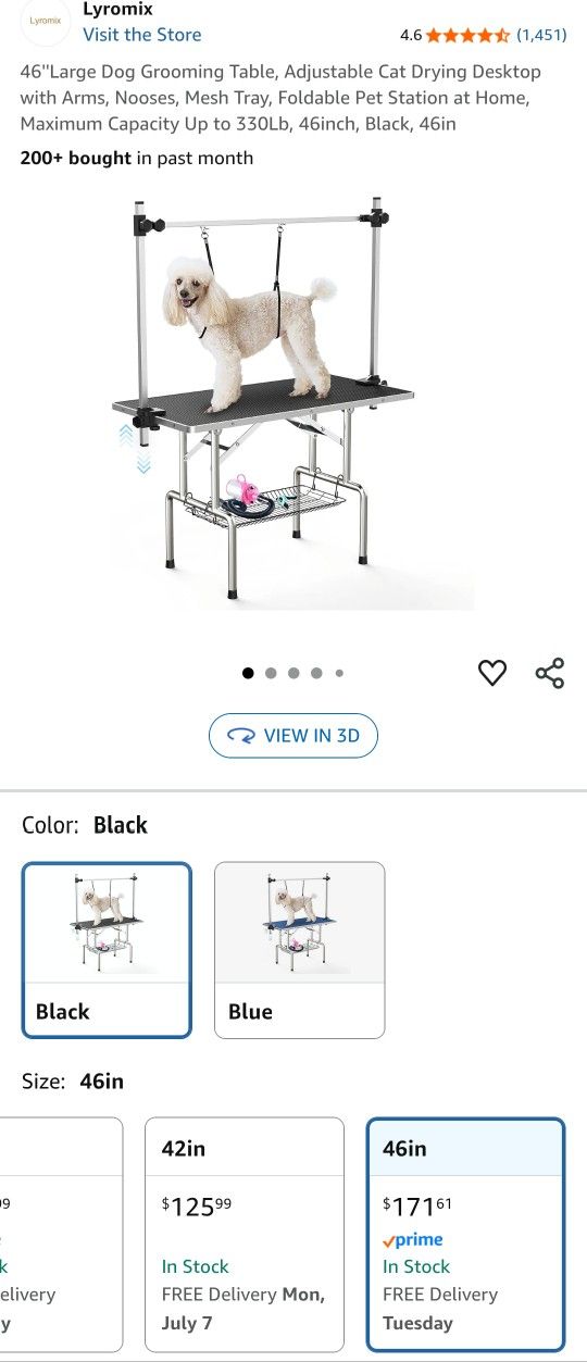 Foldable Dog Grooming Table