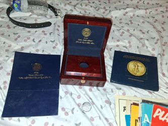 Box book cover us ninth double gold eagle coin 22k