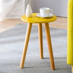 Modern Wood 3 Legs Mini Round Coffee  Table