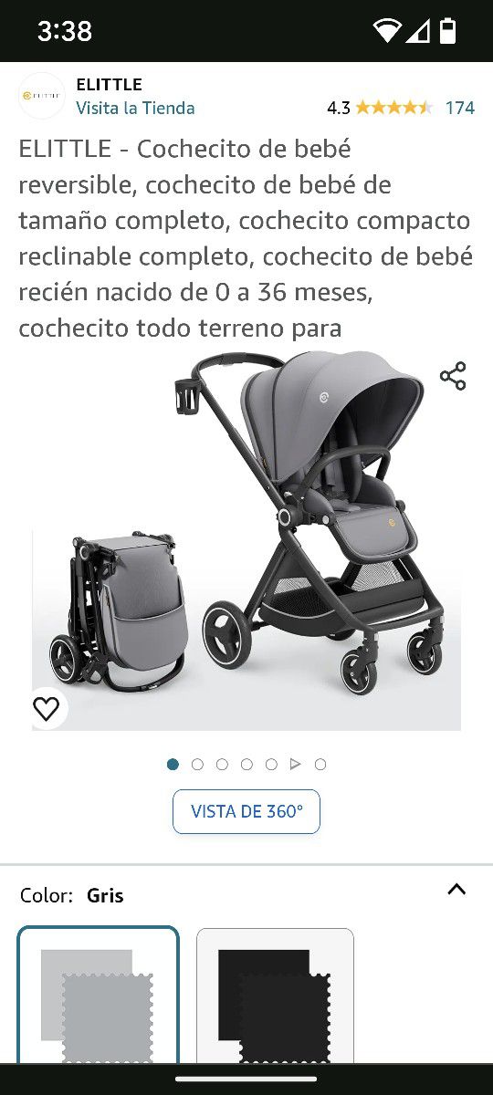 ELITTLE - Cochecito de bebé reversible, Stroller, Carriola 