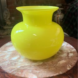 Lemon Yellow Vase - Crate & Barrel 