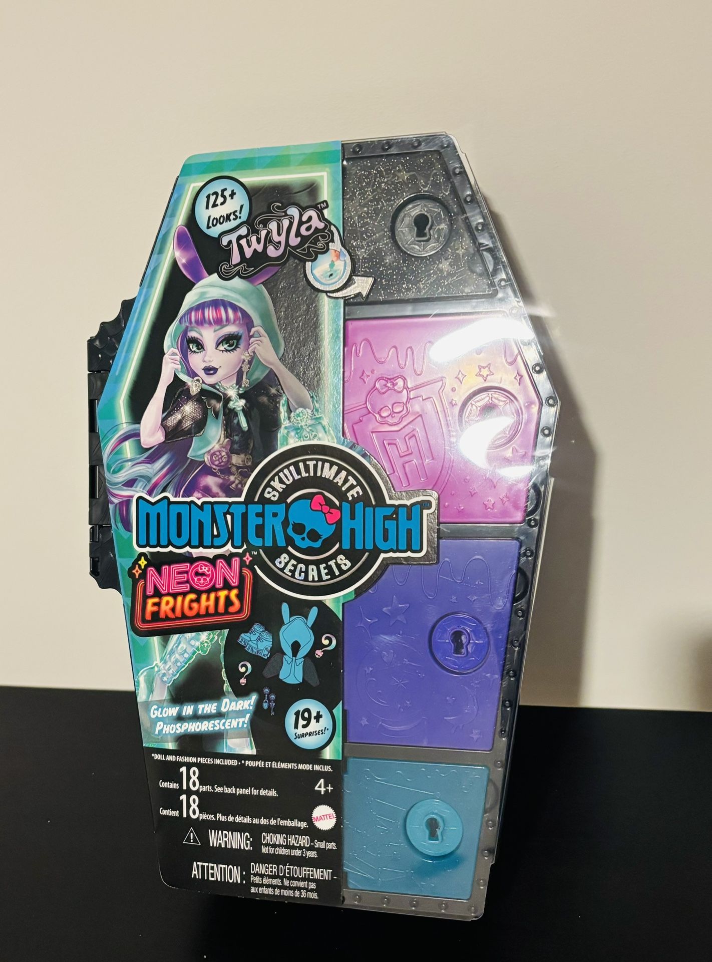 New! Monster High Doll Twyla Skulltimate Secrets: Neon Frights, Blue and Purple