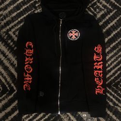 Chrome Heart Zip Up Black/Red | Size Large