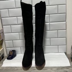 DV by Dolce Vita charcoal Myste Knee High Suede Tall Boots NWB size 6