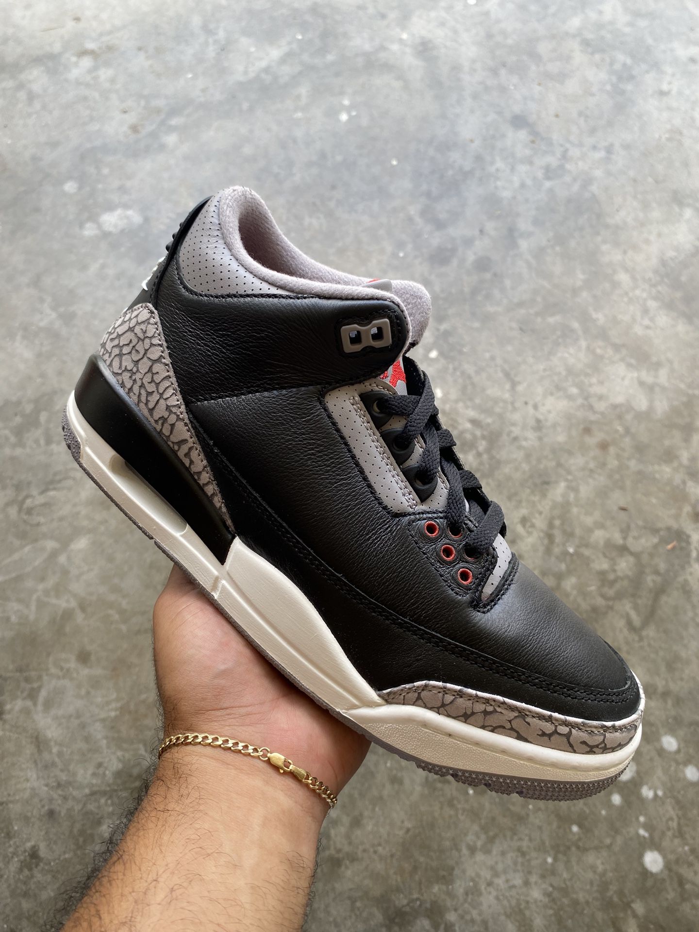 Nike Air Jordan 3 Retro OG 2024 Black Cement Grey Mens Size 8&8.5 DN3707-010 New