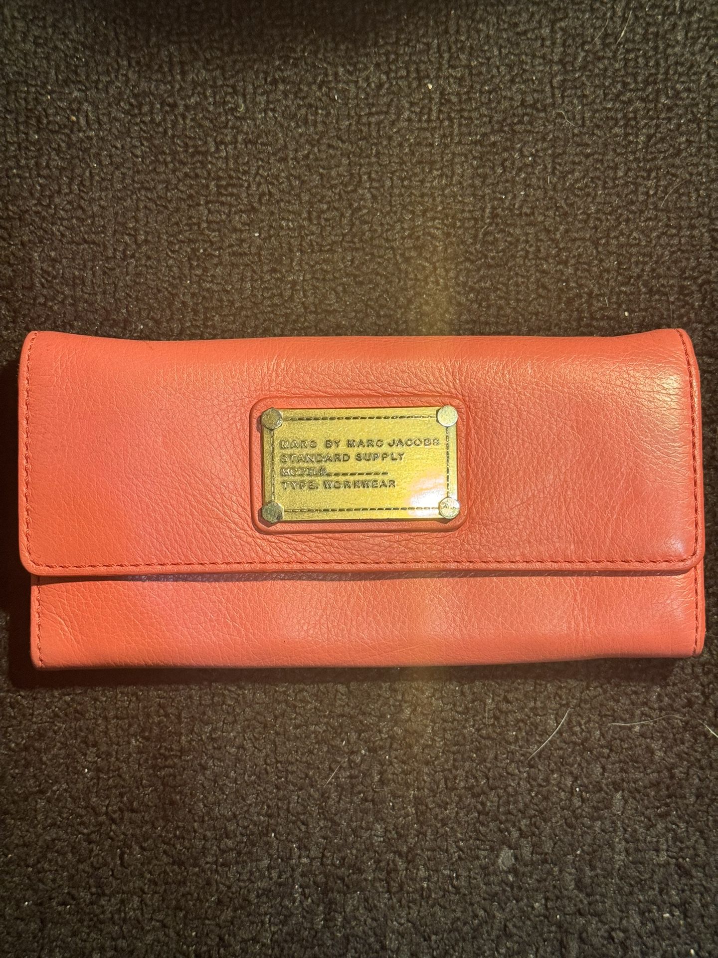 Marc By Marc Jacob’s Coral Pink  Leather Wallet