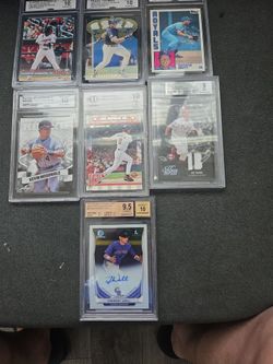 Graded Baseball Card Lot – 7 Cards