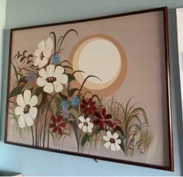 Painting of Flowers Large Size 40 x 30 inches