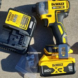 Dewalt XR Impact And 5ah Battery And Charger 