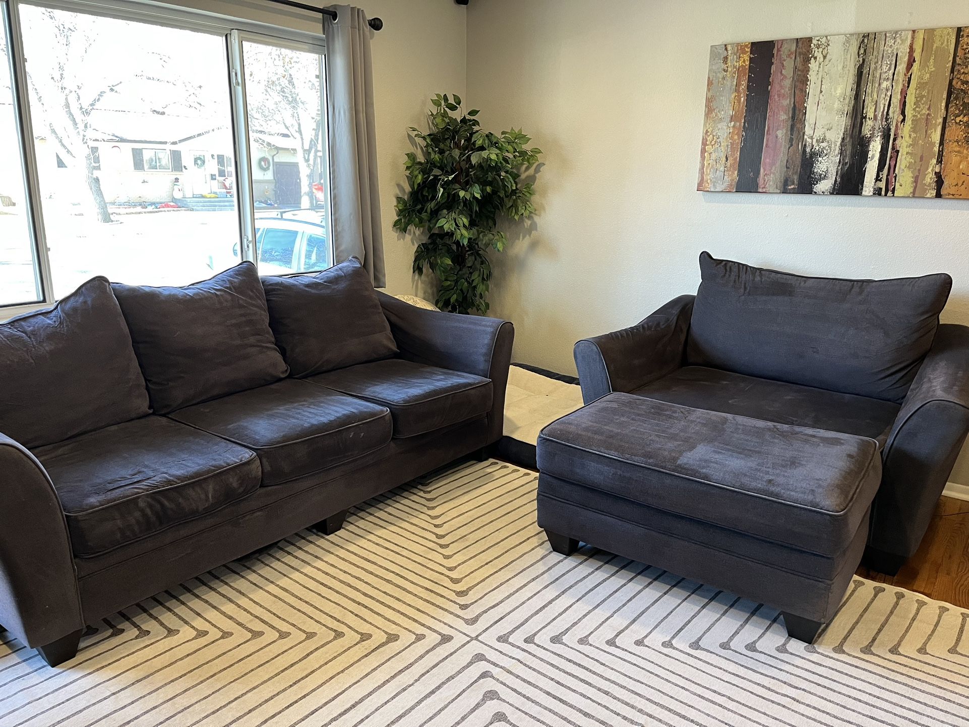 Couch and Oversized Chair