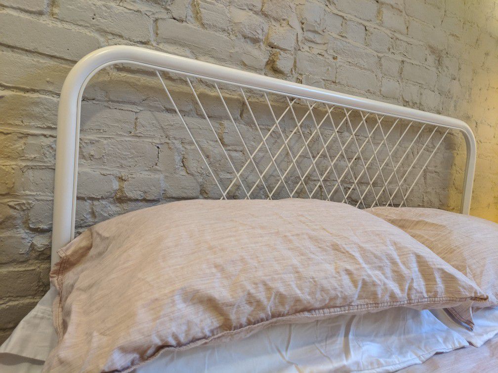 NESTTUN Bed frame, white, Full/Double AND under bed slats