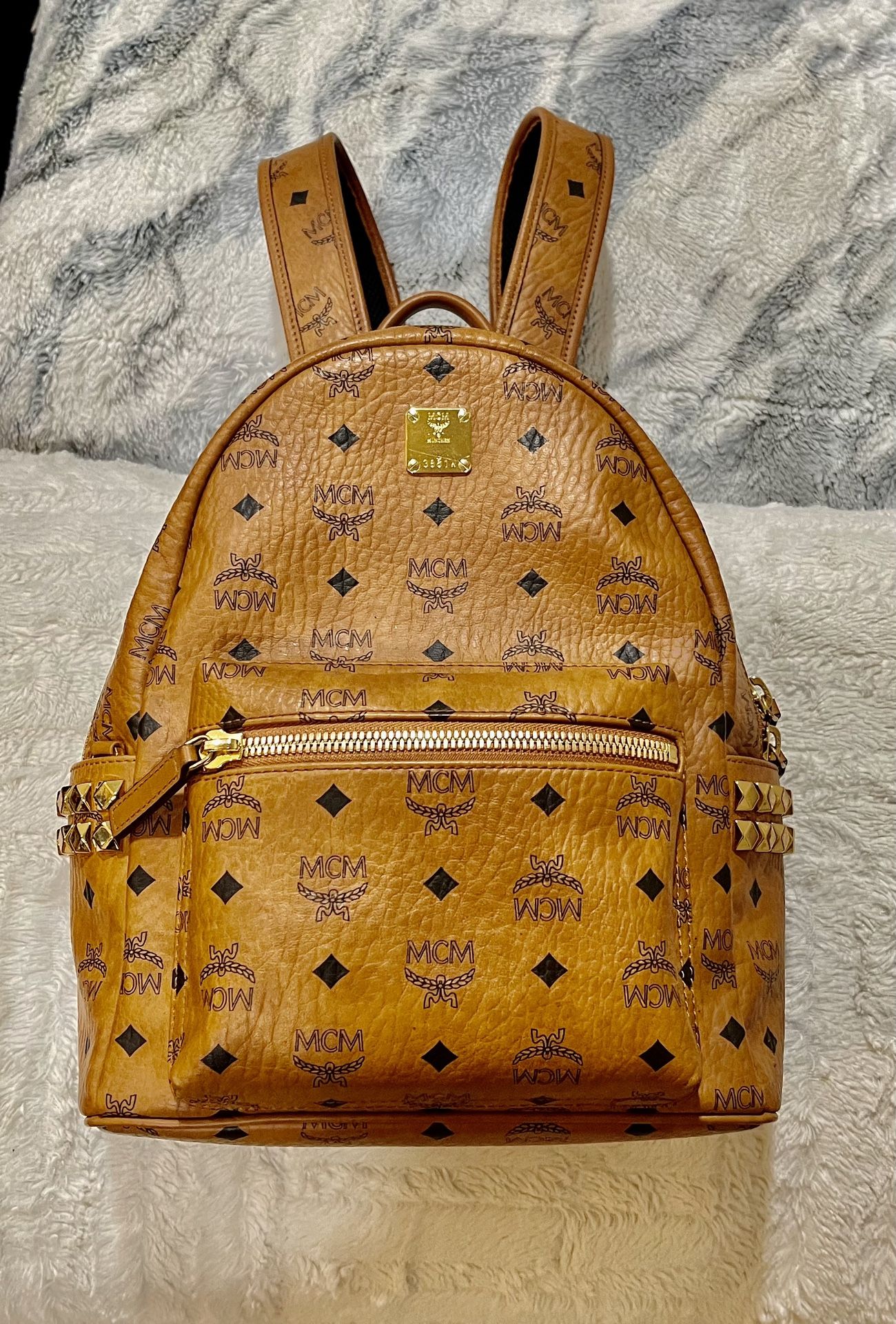 MCM Stark Side Studs Backpack in Visetos (Authentic)