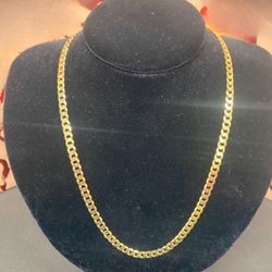 Heavy 10K Gold Curb Link Chain – 22” Solid, Real Gold