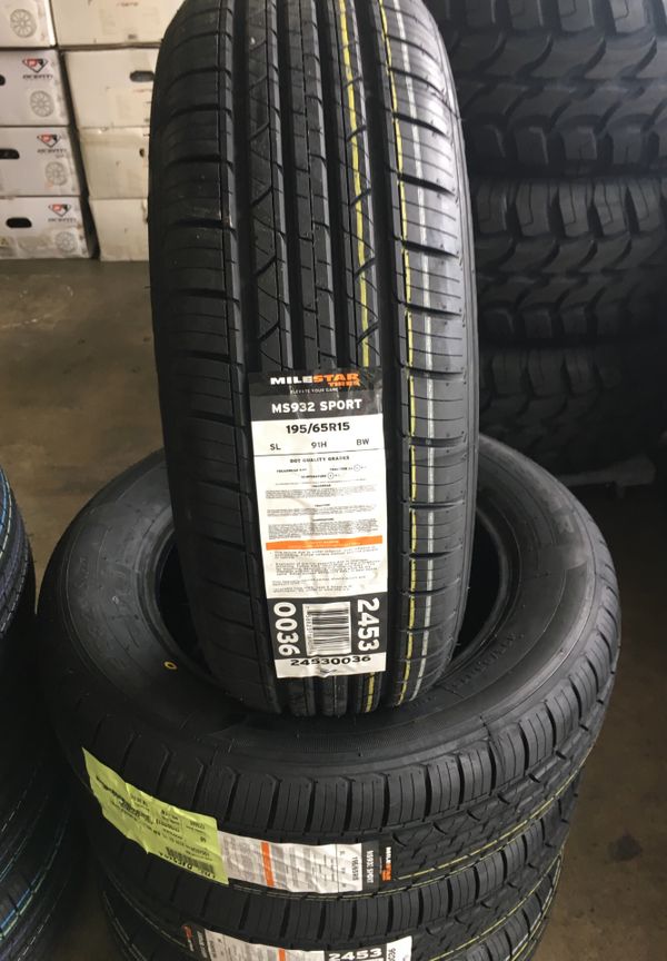 BRAND NEW TIRES 195/65r15 MILESTAR FOR SALE 65 EACH WITH FREE INSTALL