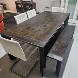 Dining Table With Bench And Chairs