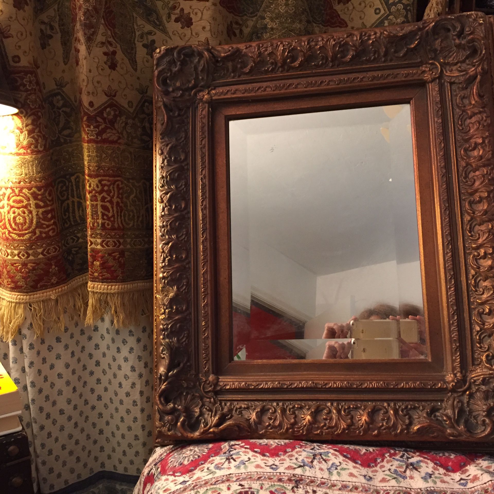 Antique bevelled mirror