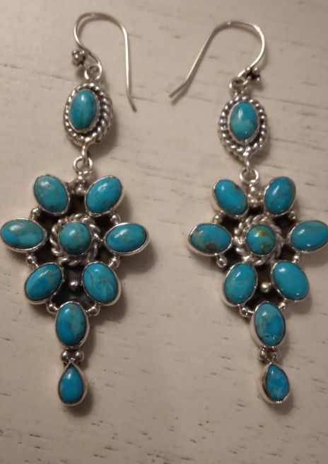 Handmade Natural Turquoise Earrings