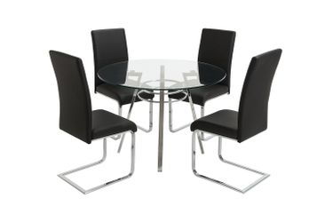 Orbit transparent  5 PC Dining set