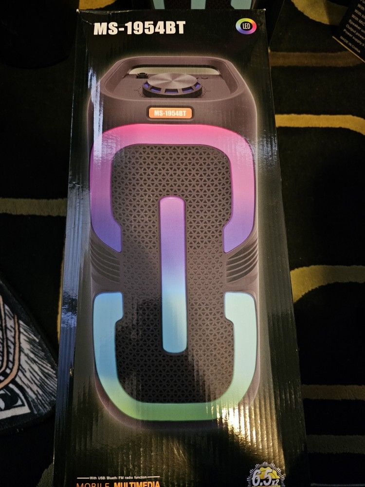New Rechargeable Portable Bluetooth party speaker with LED light show
