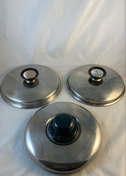 Vintage Lids Duncan Hines, Colonial, Unbranded Preassure Top..frnt cab
