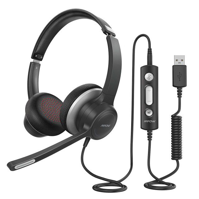 Mpow HC6 USB Headset with Microphone Noise Cancelling Skype Call Center