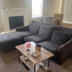 Sectional Couch, Gray, Used