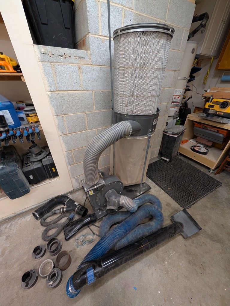 Harbor Freight 2.5HP dust collector with upgrades