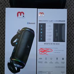 MYBAT PRO Vibebuddy Portable Bluetooth Speaker Black LED Lights Mic Charger
