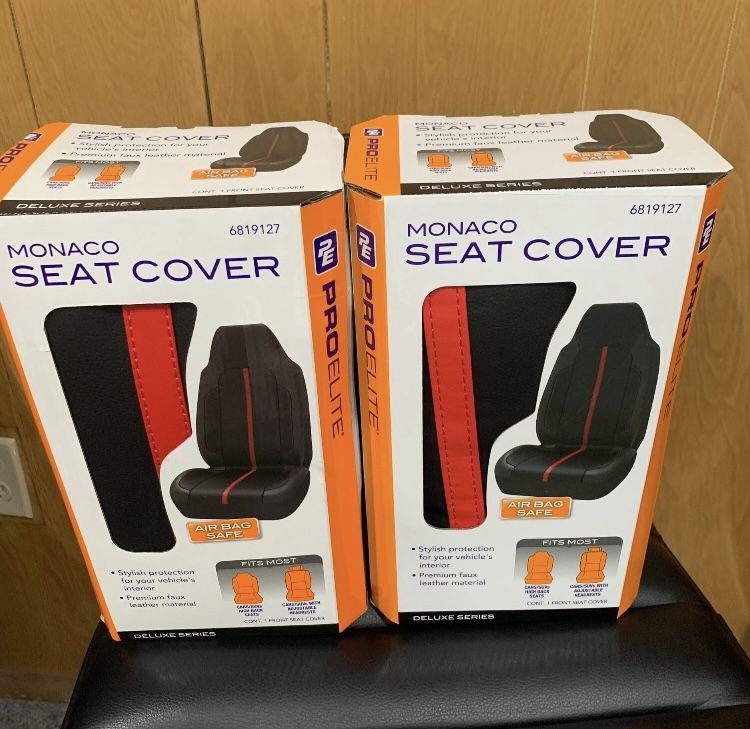 Set Of 2 Brand New Universal Faux Leather Seat Covers