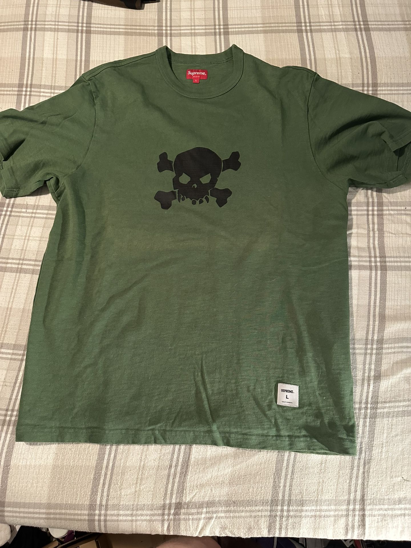 Olive Skull Supreme T-Shirt Large