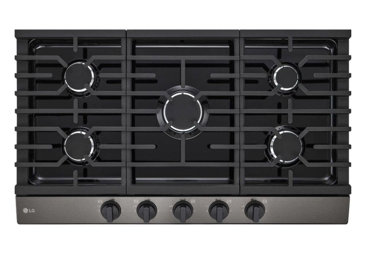 36” LG Electric Cooktop in Black Stainless Steel