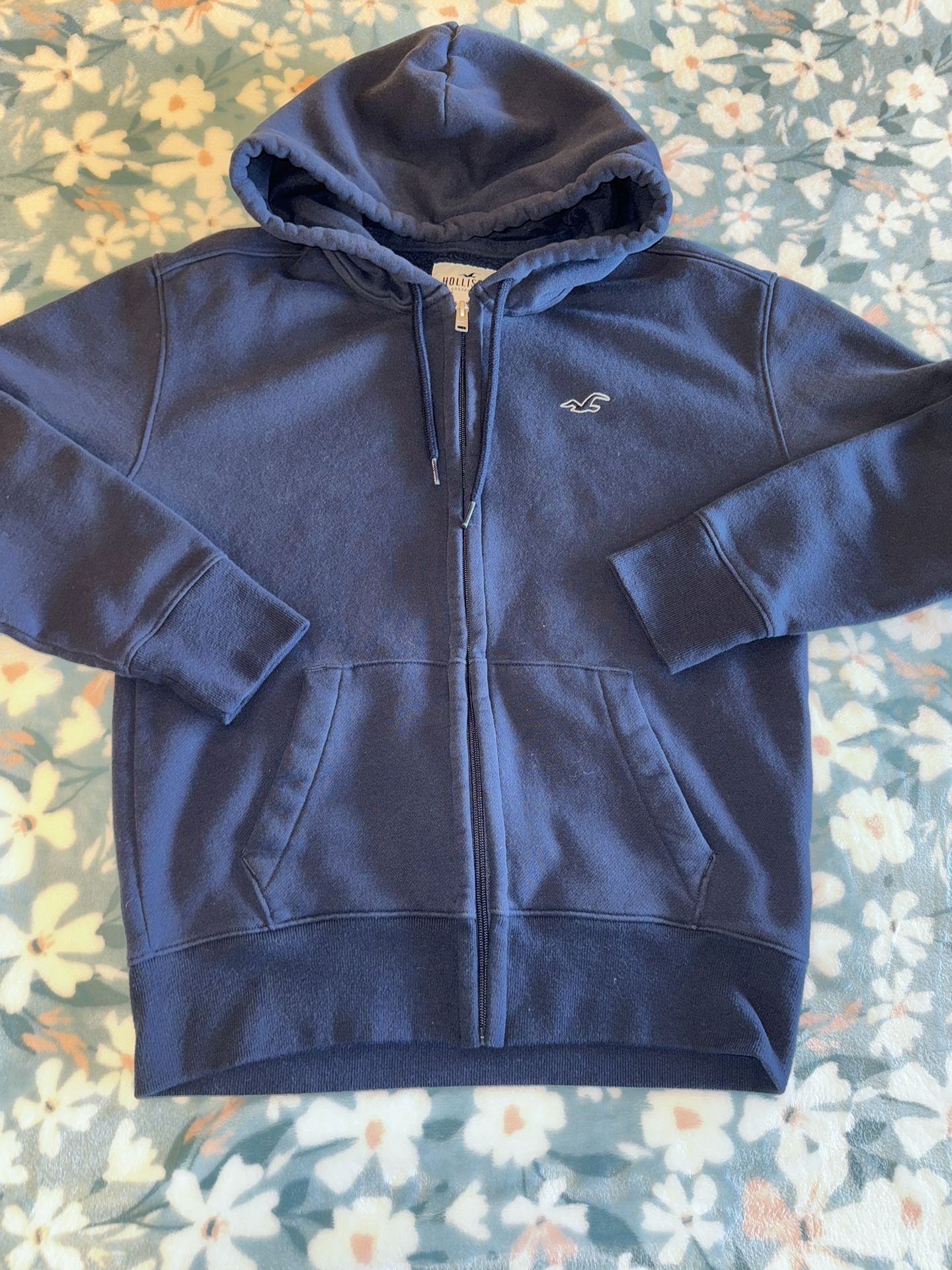 Hollister Plush Terry Fleece Zip Up Front Hoodie. Sz XS. Excellent Shape!