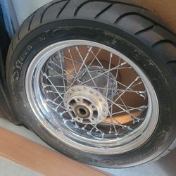 New Harley Rim And Tire 