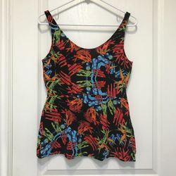 Volcom Peplum Top Tropical Pattern