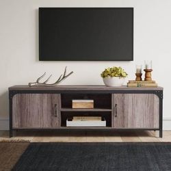 Jackman Industrial Wood TV Stand with Storage Brown - Threshold™