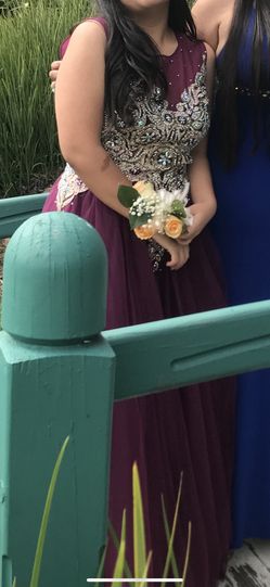 Maroon Purple Prom Dress 