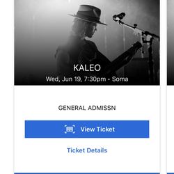 Kaleo June 19 -2 Tixs 