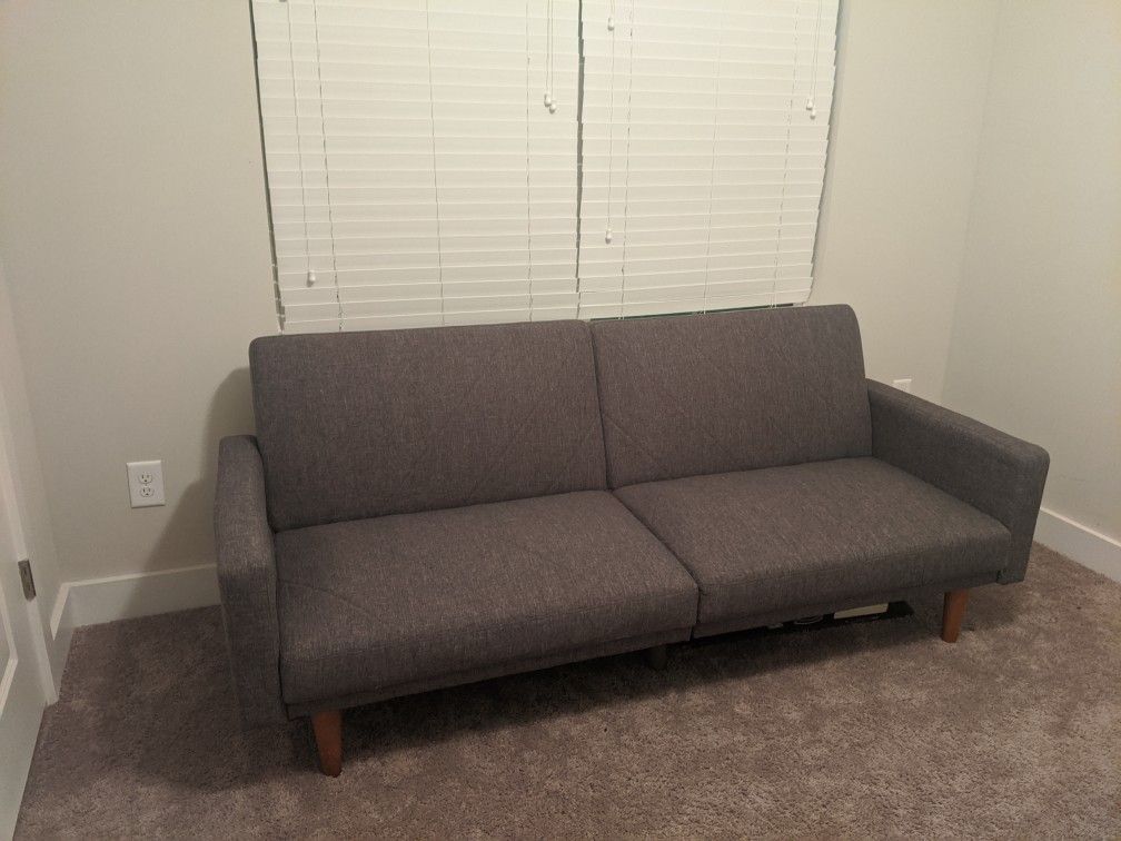 Grey Futon convertible Sofa