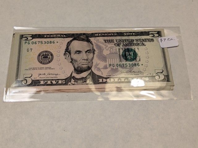 High Grade $5 Star Notes