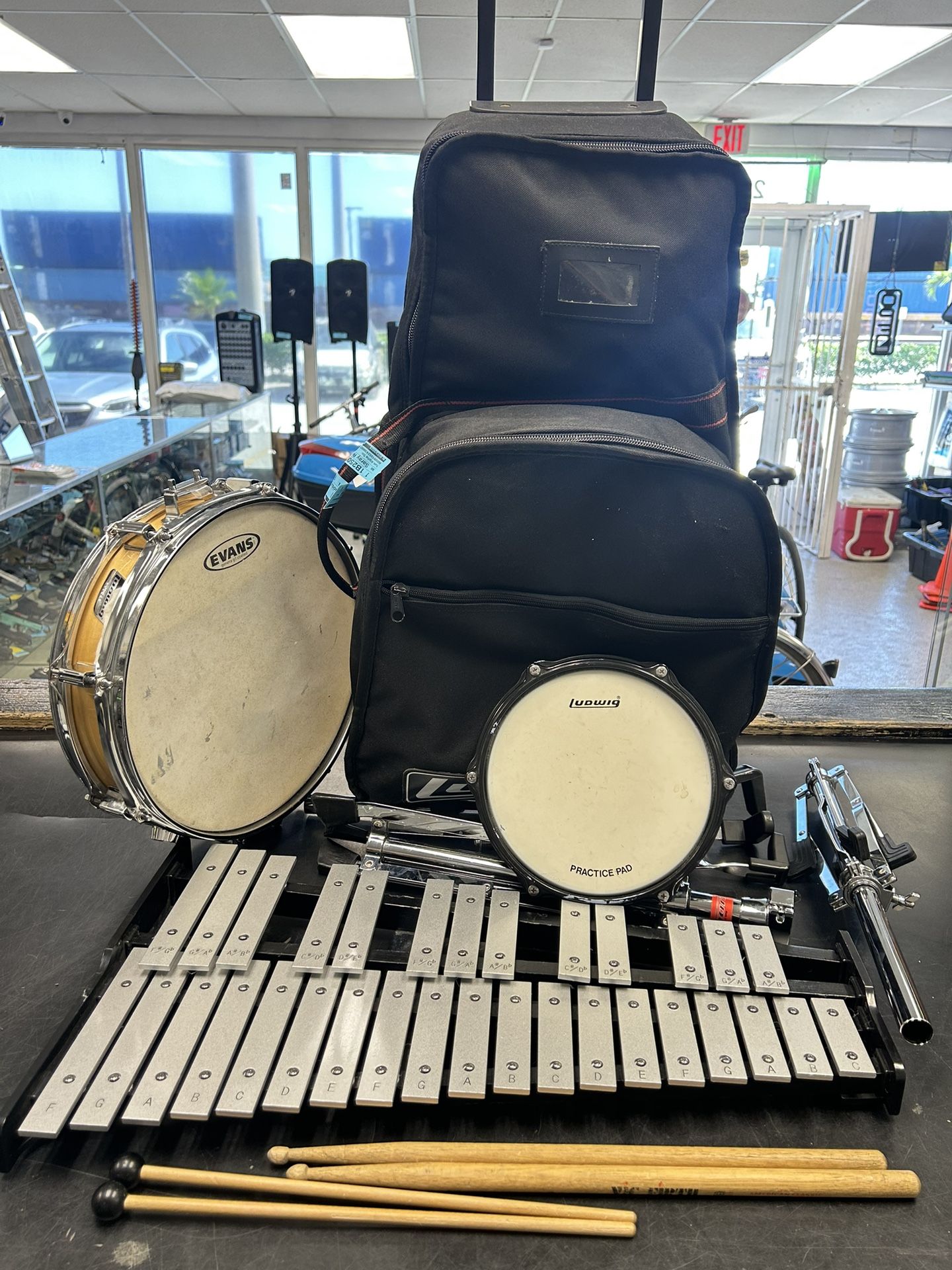 Ludwig Student Combo Percussion Kit β Snare, Bells, Pad, Case
