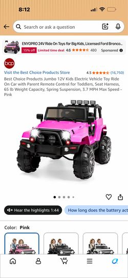 Pink Jeep (brand new in box)