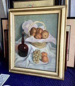 Antique oil on board painting by Guilio Vanzaghi 1942