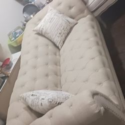 Beige Classic Luxury Sofa And Solo Beige Chair OBO?