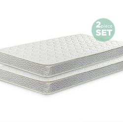 New in box Slumber 1 by Zinus Comfort 6" Twin Pack Bunk Bed Spring Mattress