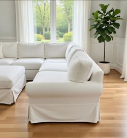 Pottery Barn White Slipcover Sectional