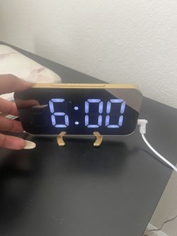 Gold LED alarm clock